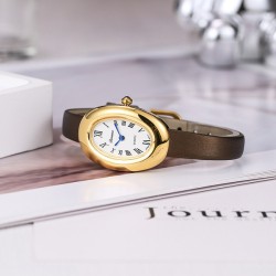 New Timina Oval Belt Women's Watch Retro Goose Egg-Shaped Belt Middle Ancient Waterproof Quartz Watch Wholesale