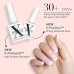SXC Cosmetics French Tip Press On Nails – Pink Series, Extra Short Square Fake Nails X-Pro Tips Starter Kit | 150PCS, 15 Sizes, 5 Styles